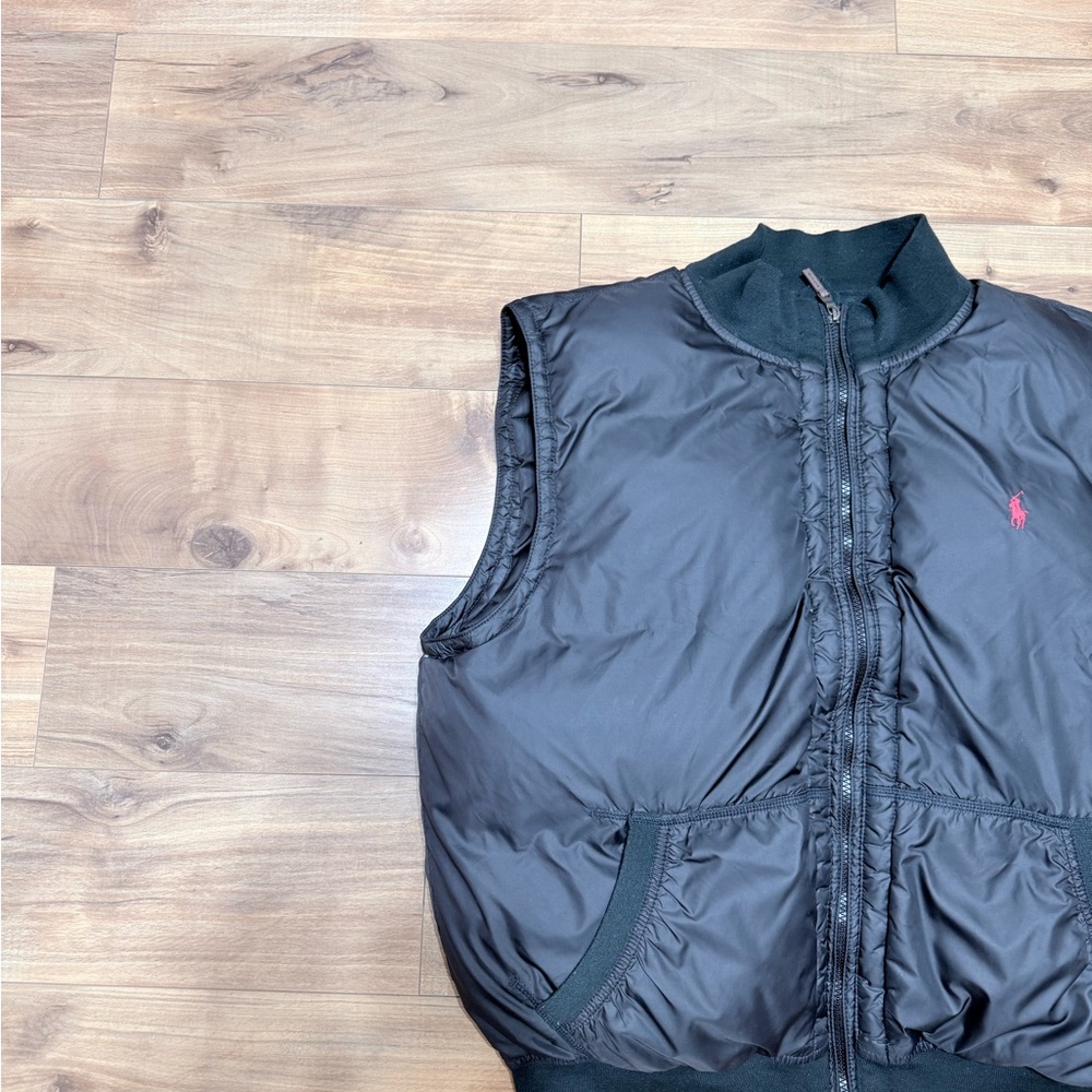 Polo Ralph Lauren Women Black Puffer Vest Down Filled Wide Channel Vest Size XXL - Picture 15 of 16